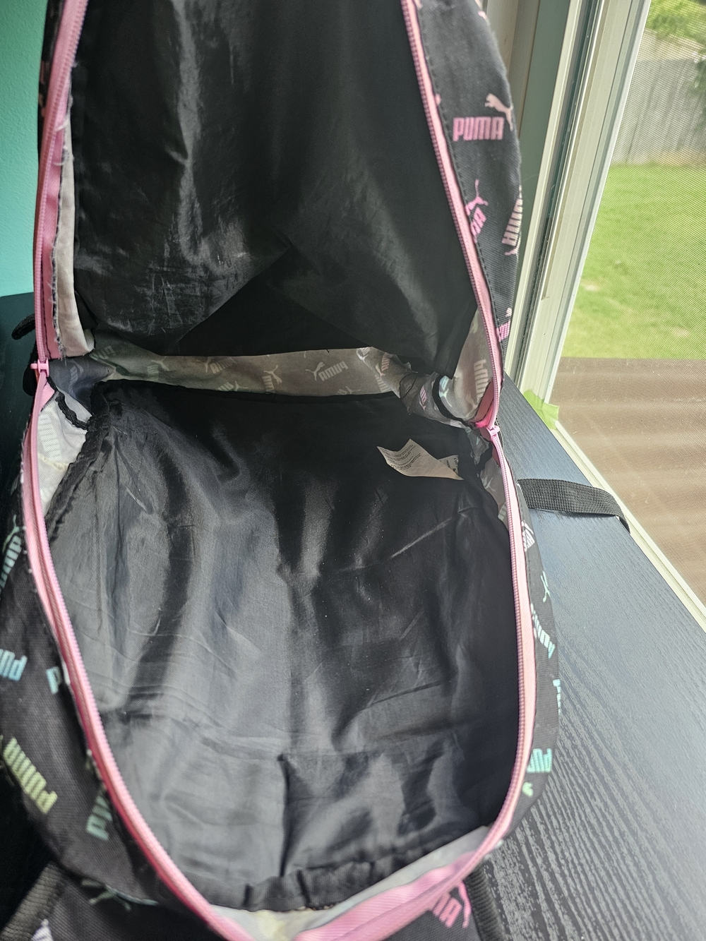 PUMA Black Backpack with Pastel Logo Print OS - Picture 5 of 9
